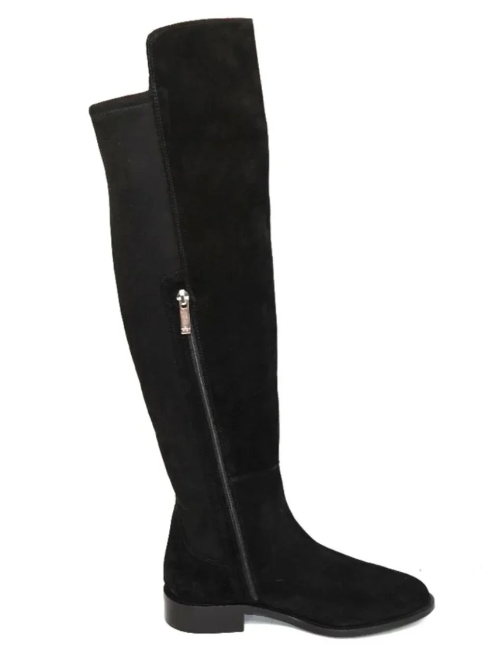 New! Aquatalia Black Natessa Weatherproof Over the Knee Suede 7 DD503A OTK